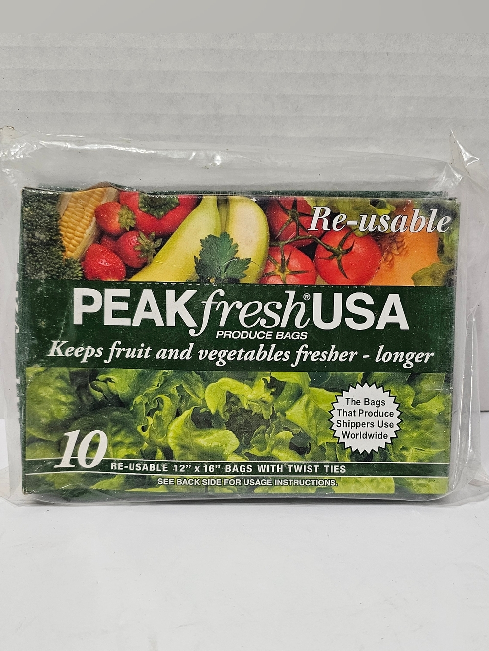 Peak Fresh USA Reuseable Produce Bags 2 Box Lot
